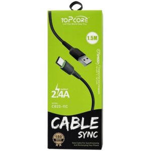 کابل تبدیل USB به USB-C تاپ‌کور مدل CB23-11C طول 1 متر
